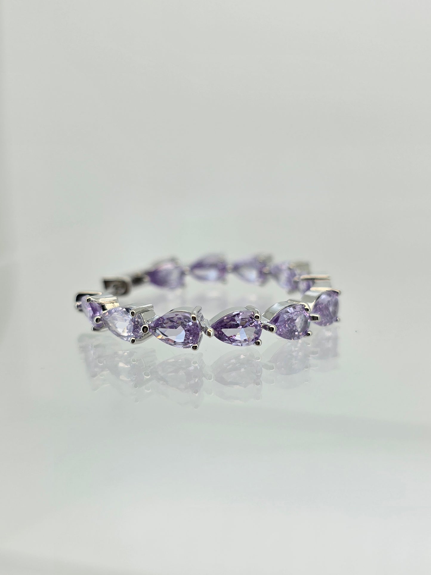 Argollas cristal pavés lavanda