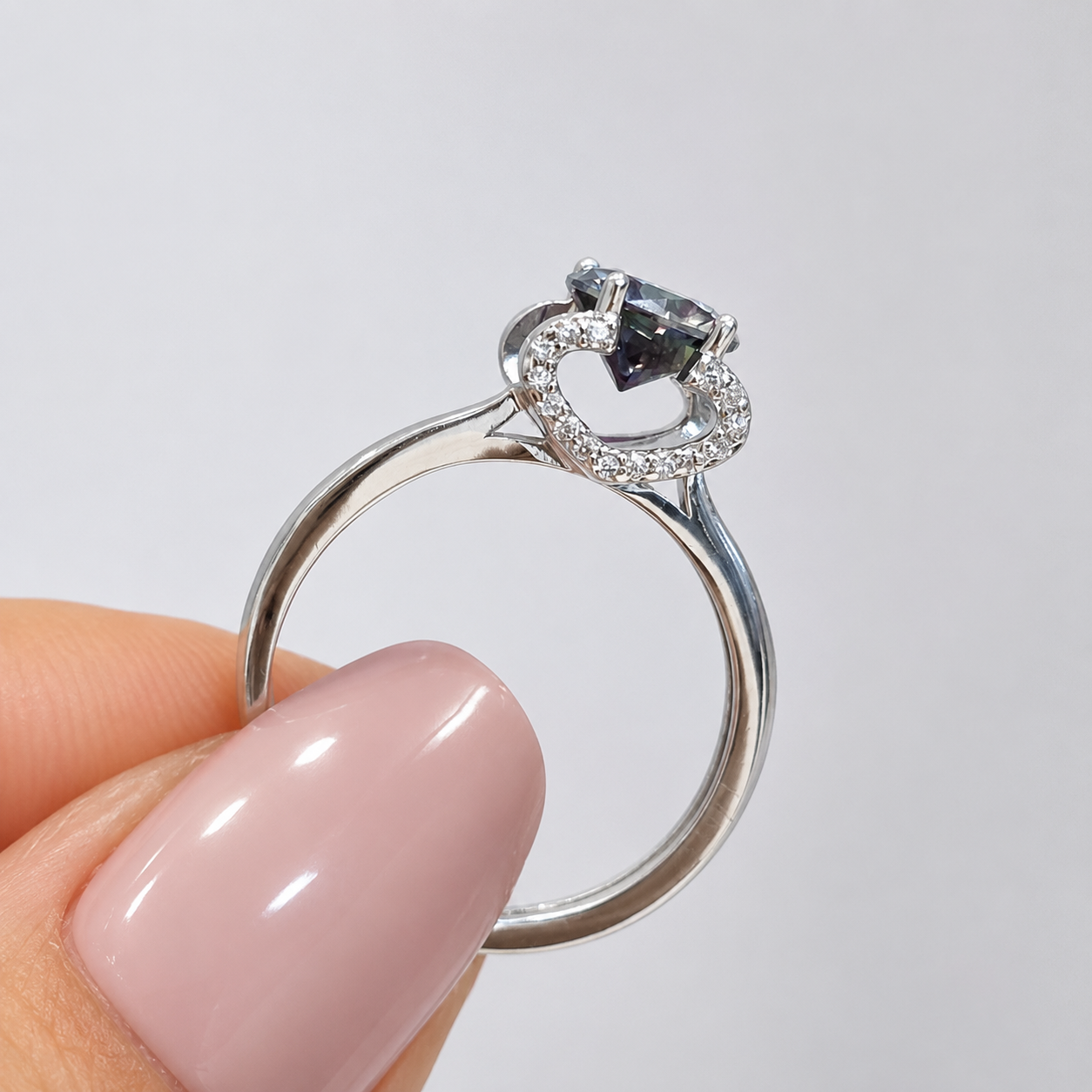 Anillo Moissanite plata Eva