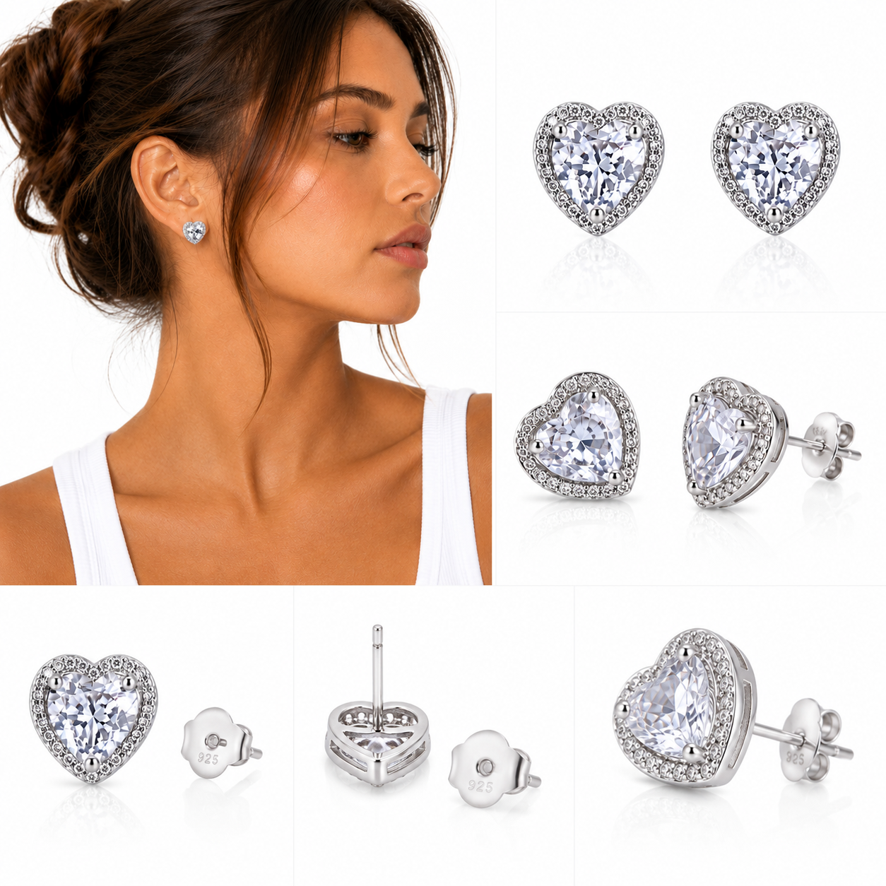 Aros cristal Swarovski Amore