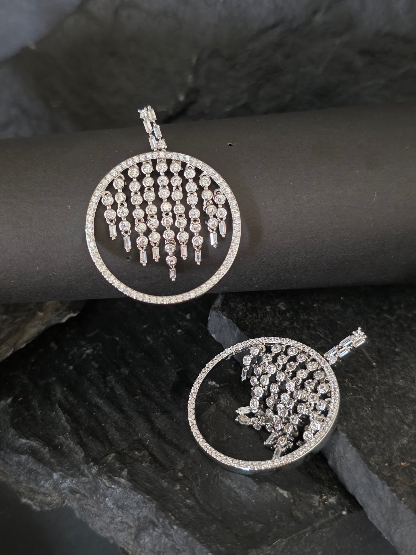 Aros cristal pavés cascada