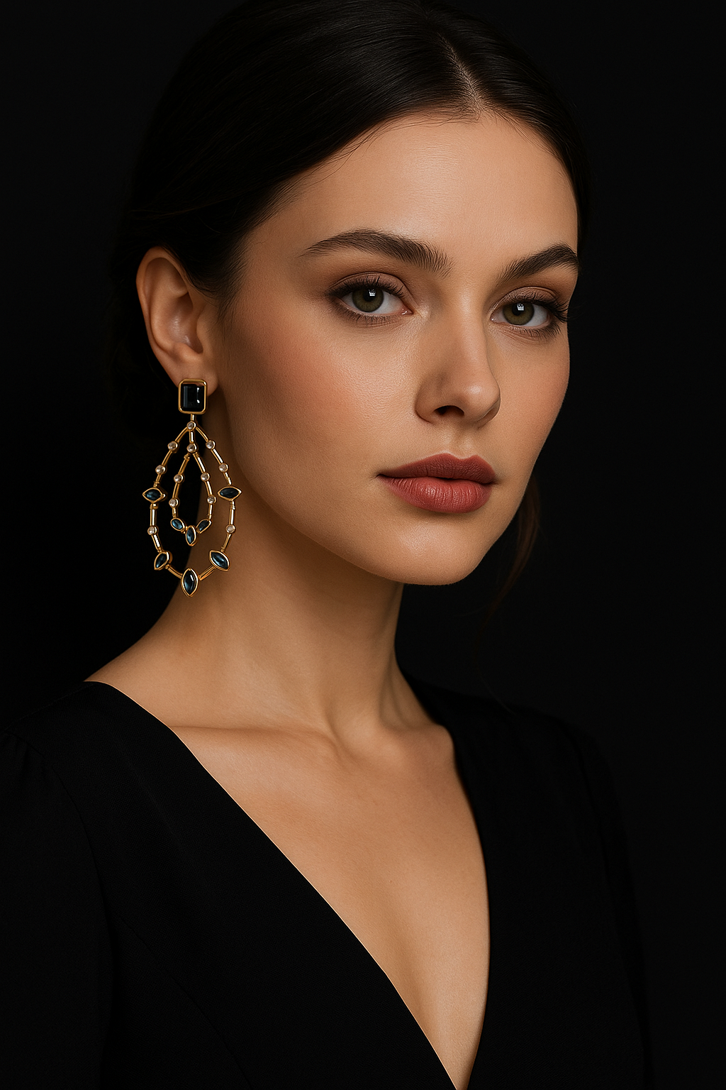 Aros cristal Swarovski línea privada Pamela Lobos