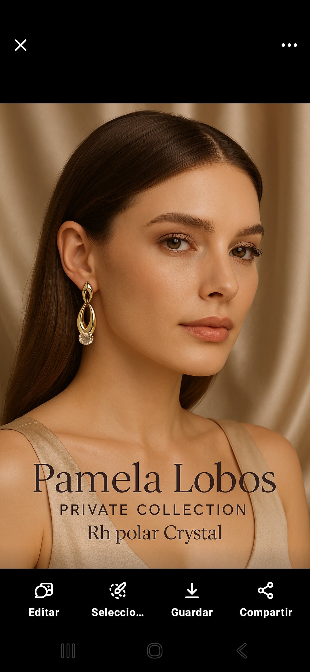 Aros cristal Swarovski Atenea