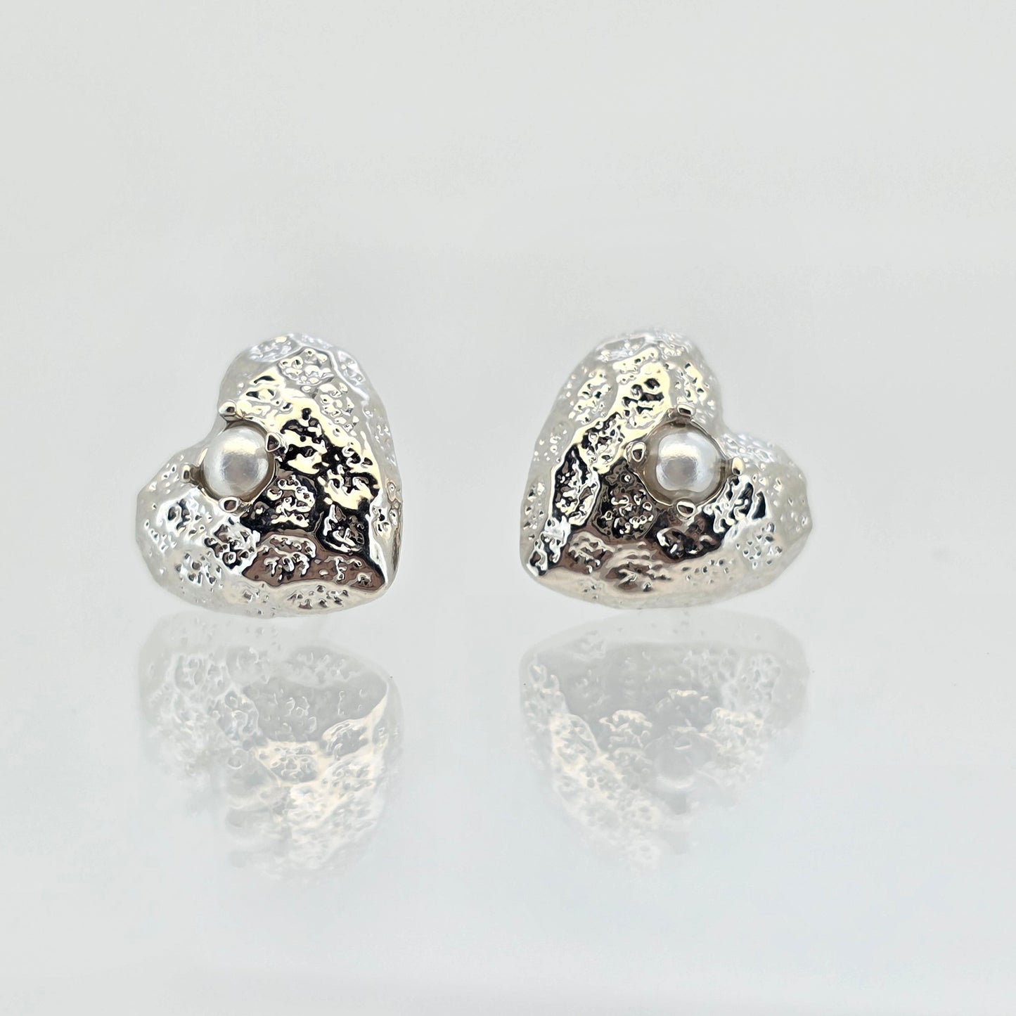 Aros cristal pavés corazón textura