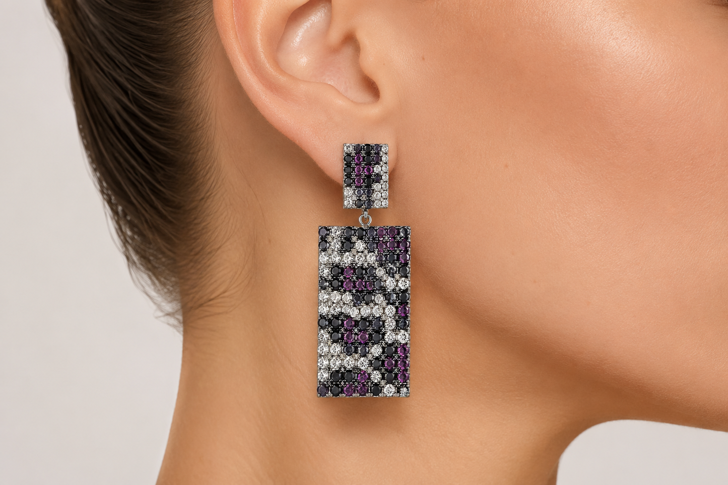 Aros cristal Swarovski leo