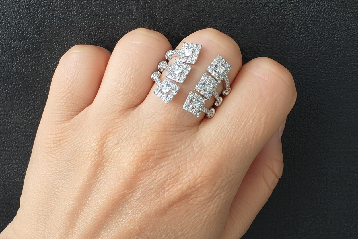 Anillo cristal pavés Mayumi