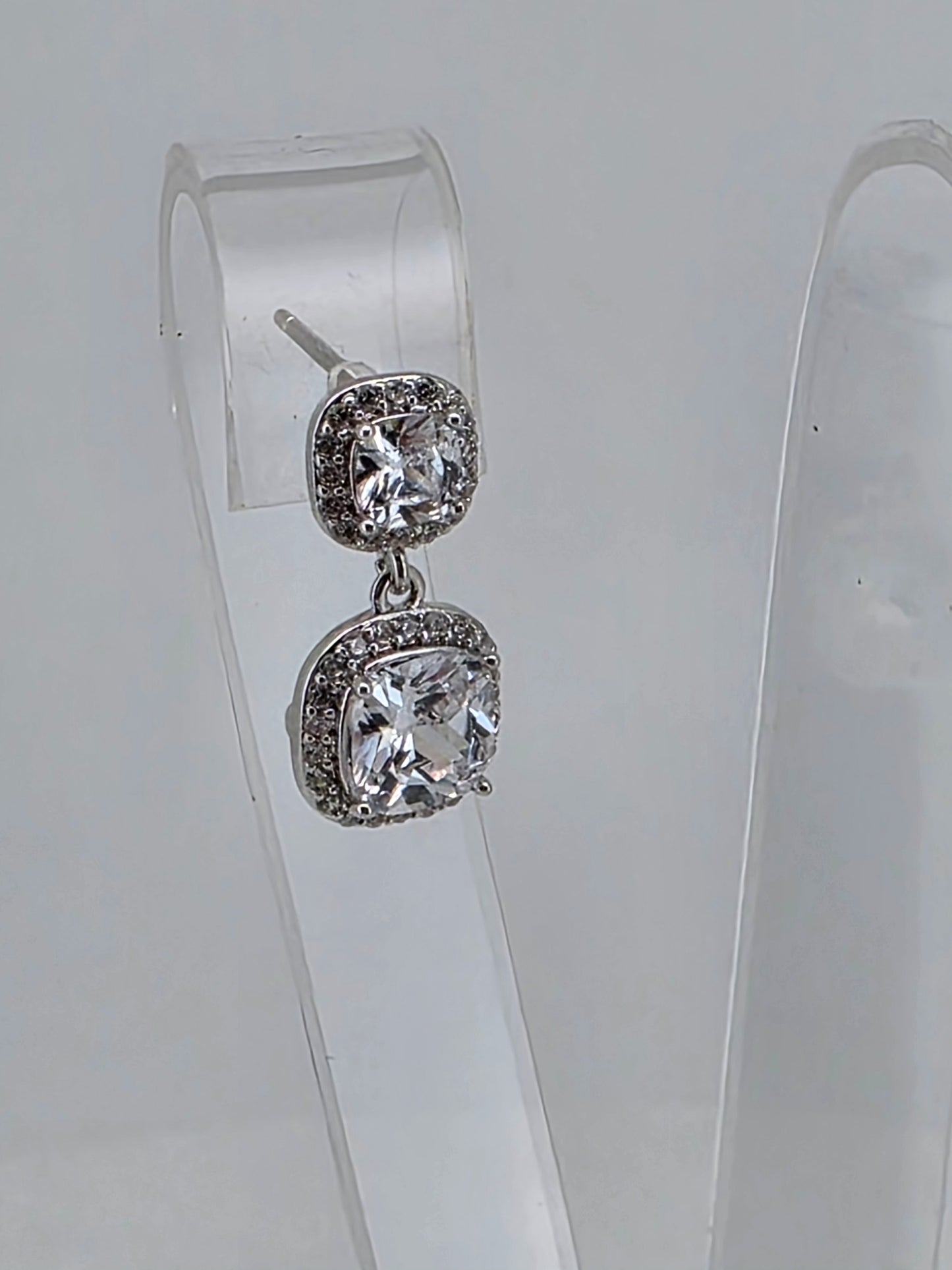 Aros de plata y cristal Swarovski Paulina