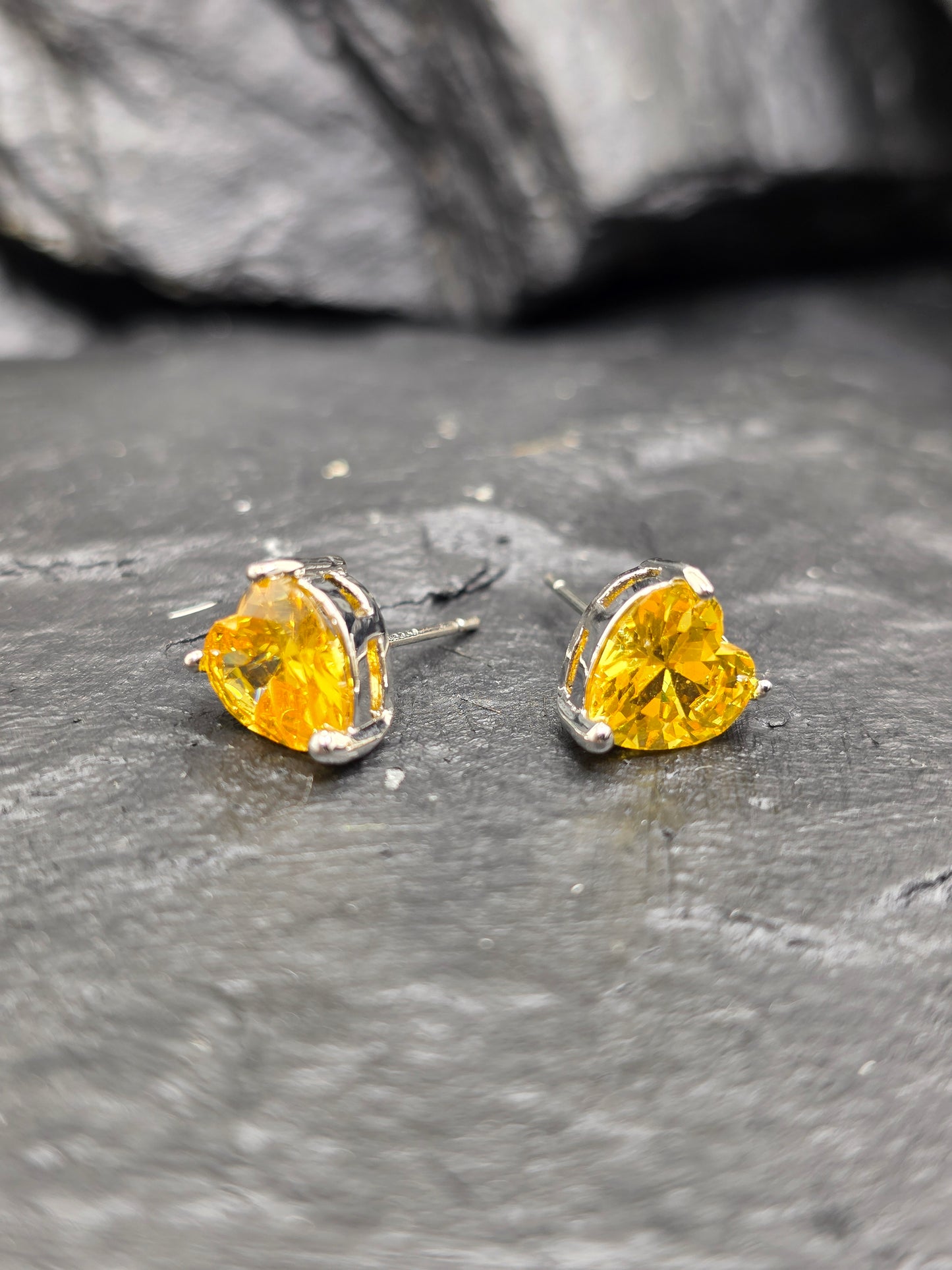 Aros cristal pavés corazón
