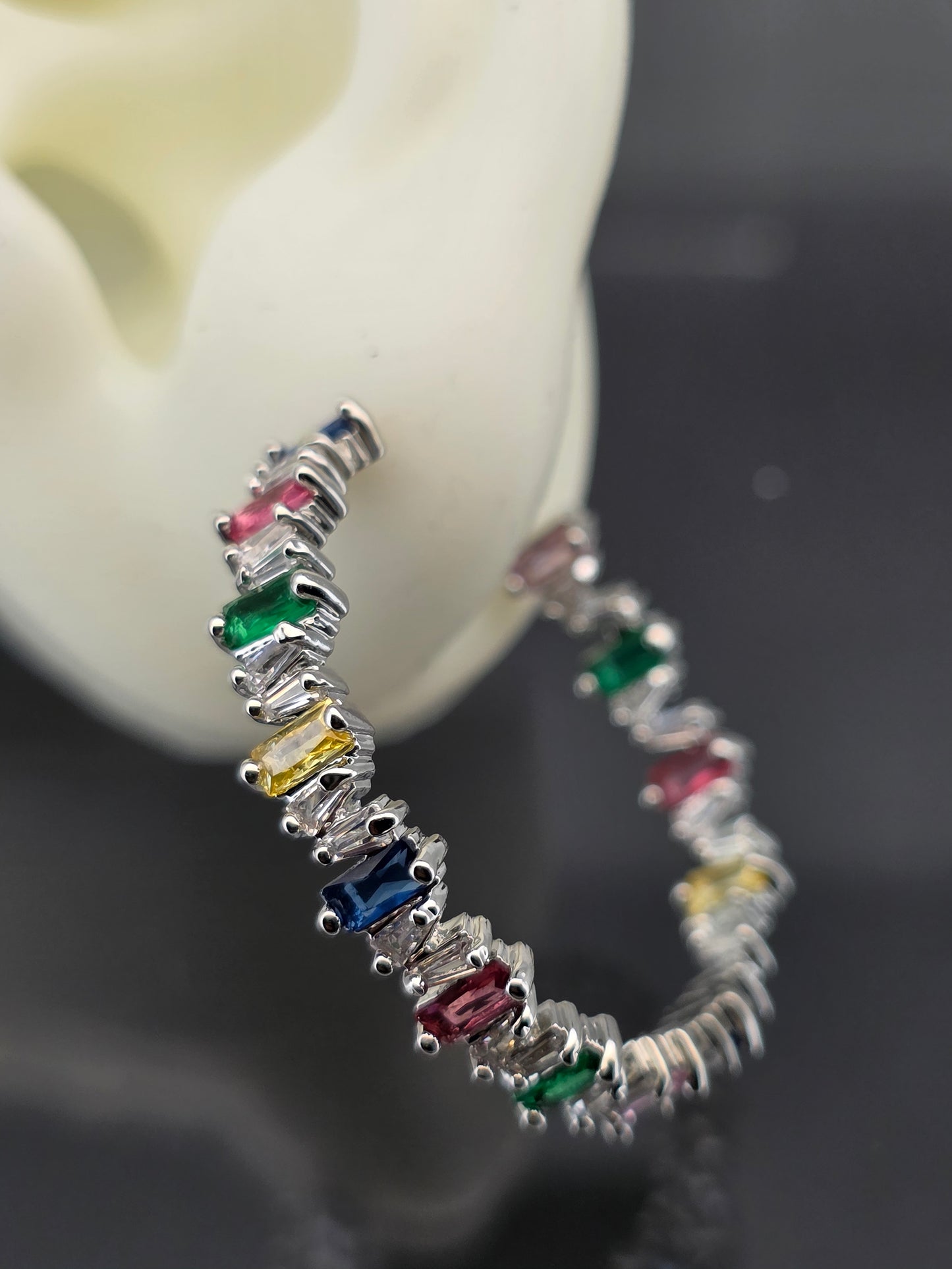 Argollas cristal paves Griegas