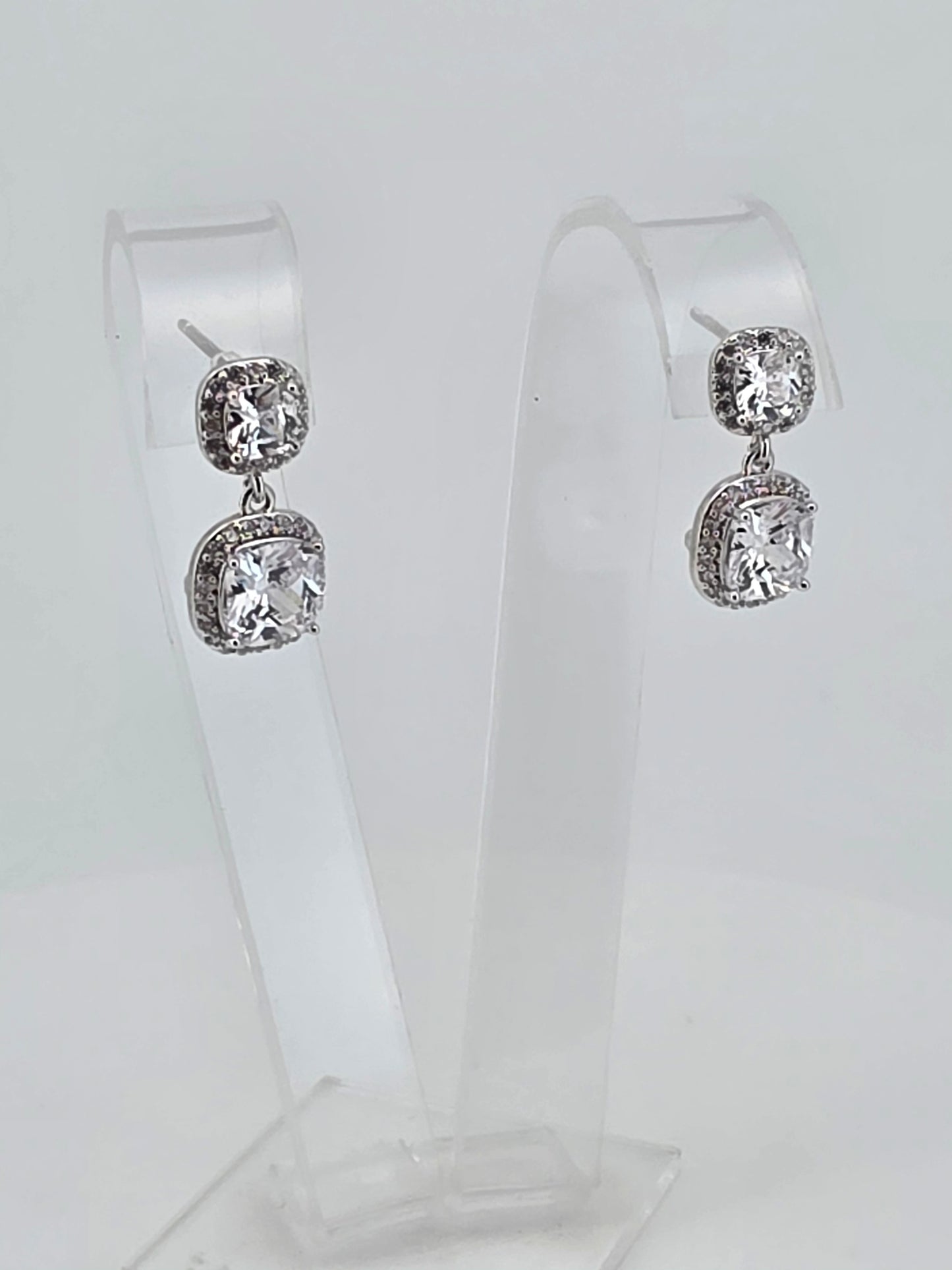 Aros de plata y cristal Swarovski Paulina