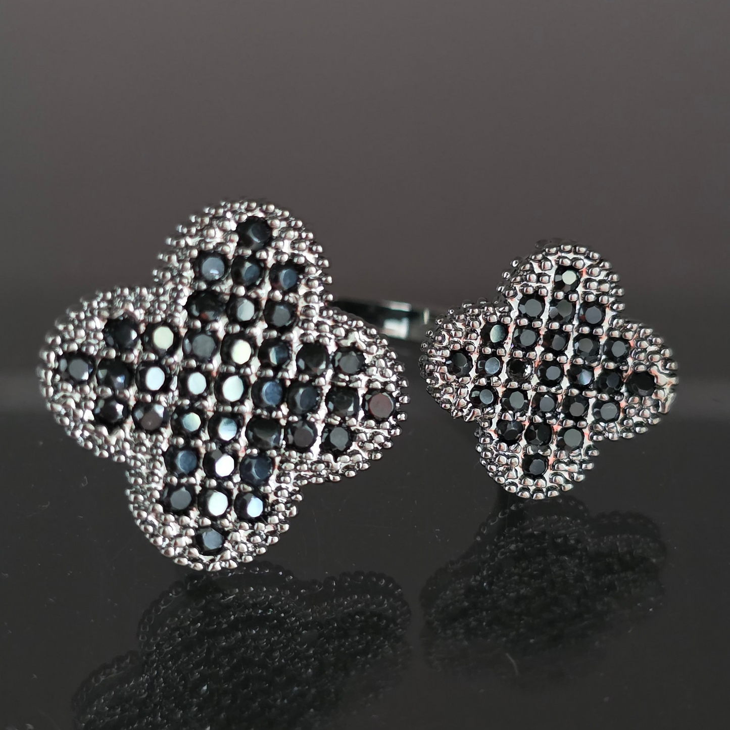 Anillo cristal pavés adaptable Paulina