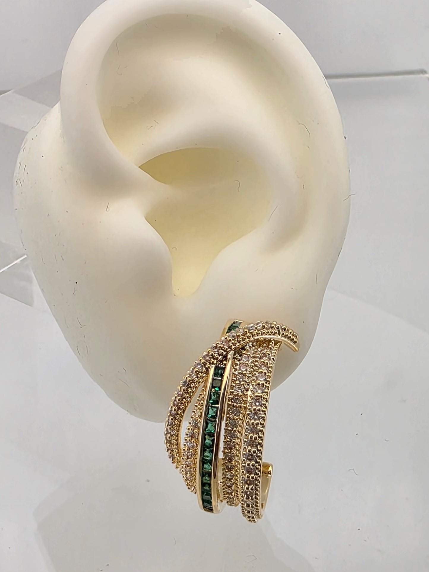 Argollas cristal pavés Luciano