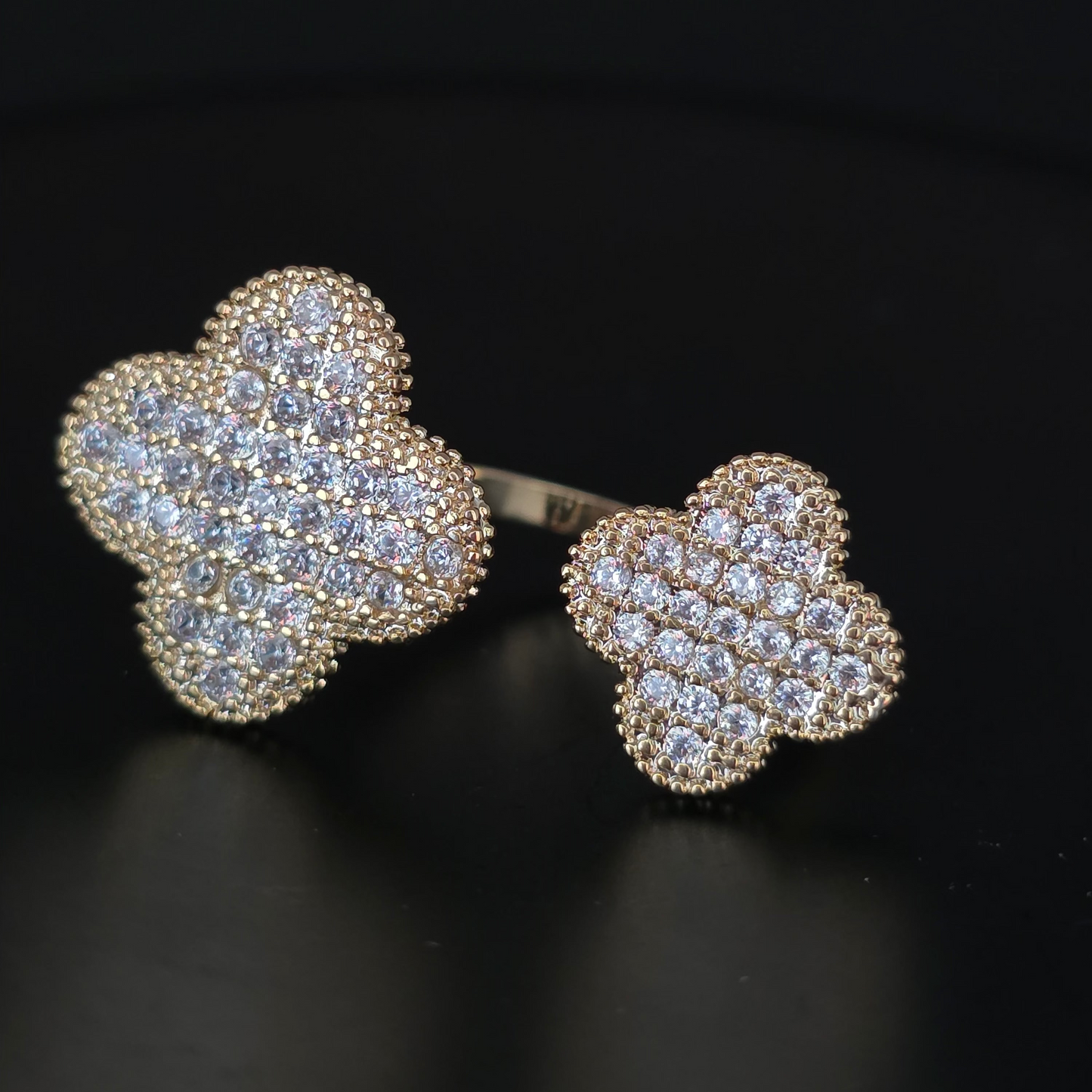 Anillo cristal pavés adaptable Paulina