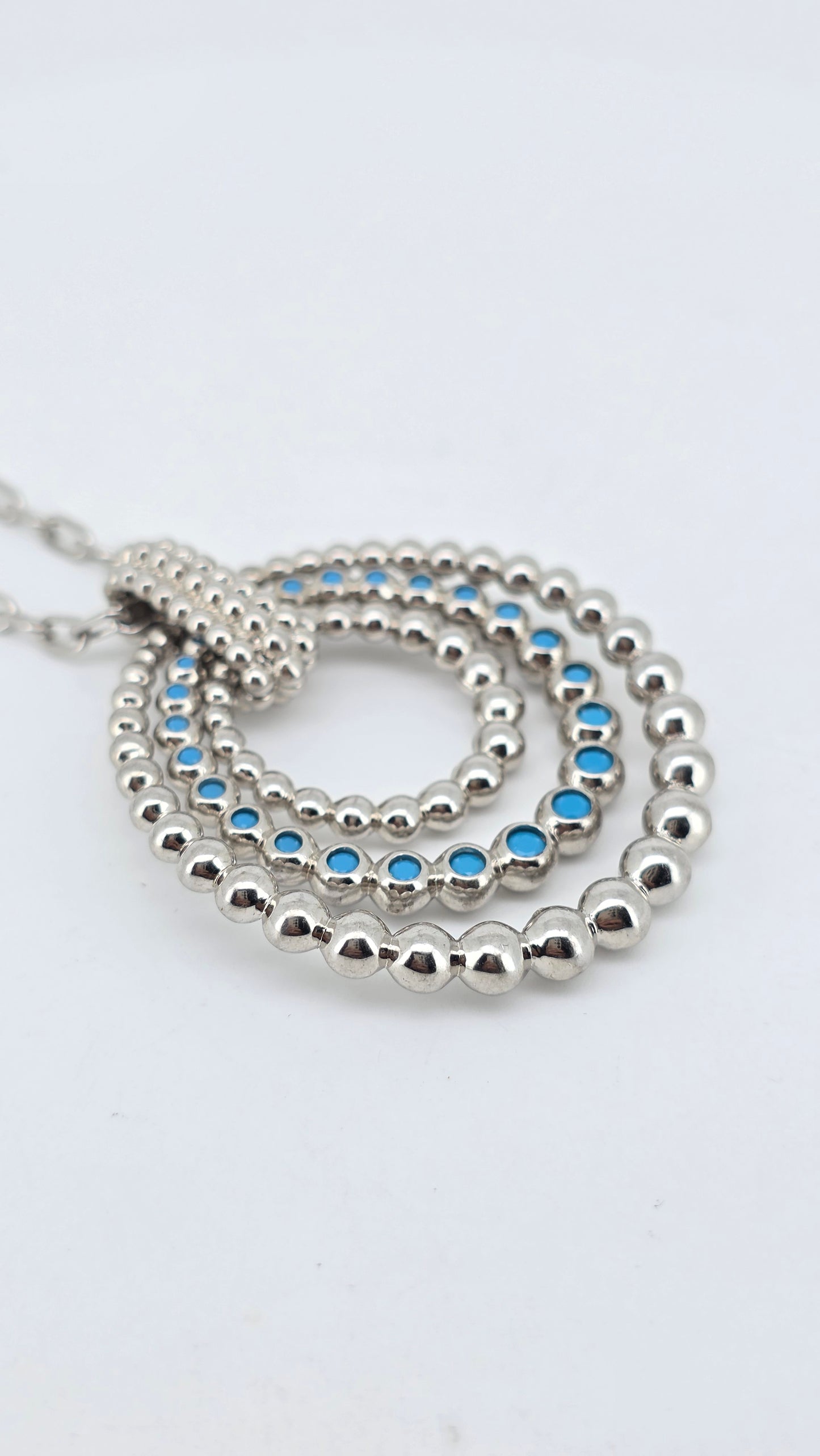 Collar Pavés Halo turquesa