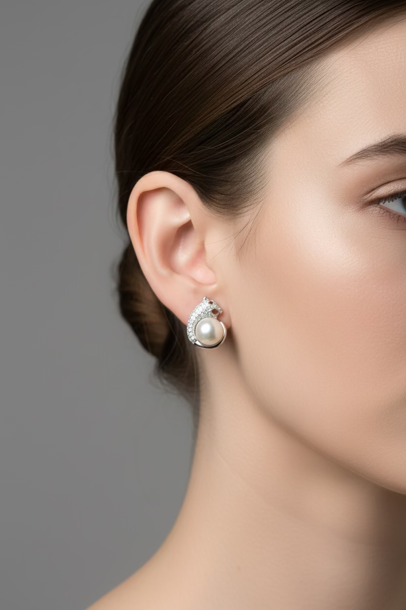 Aros plata cristal paves Safari