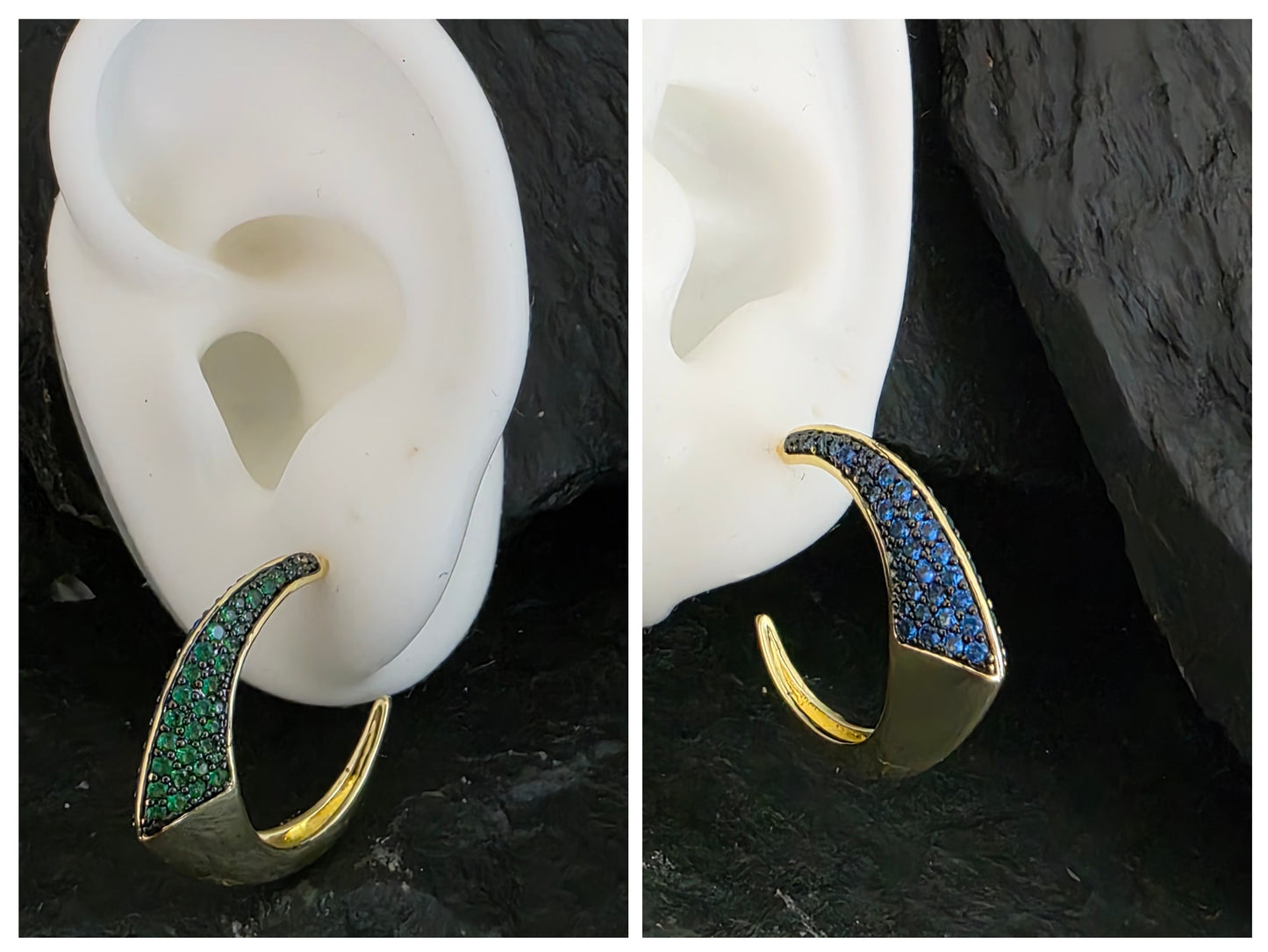 Argollas cristal pavés mix