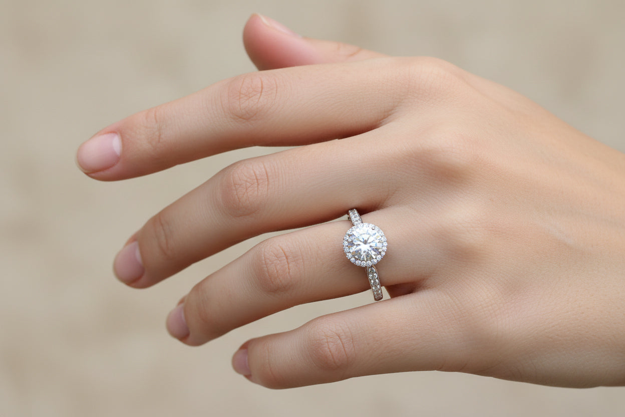 Anillo moissanite Celestia