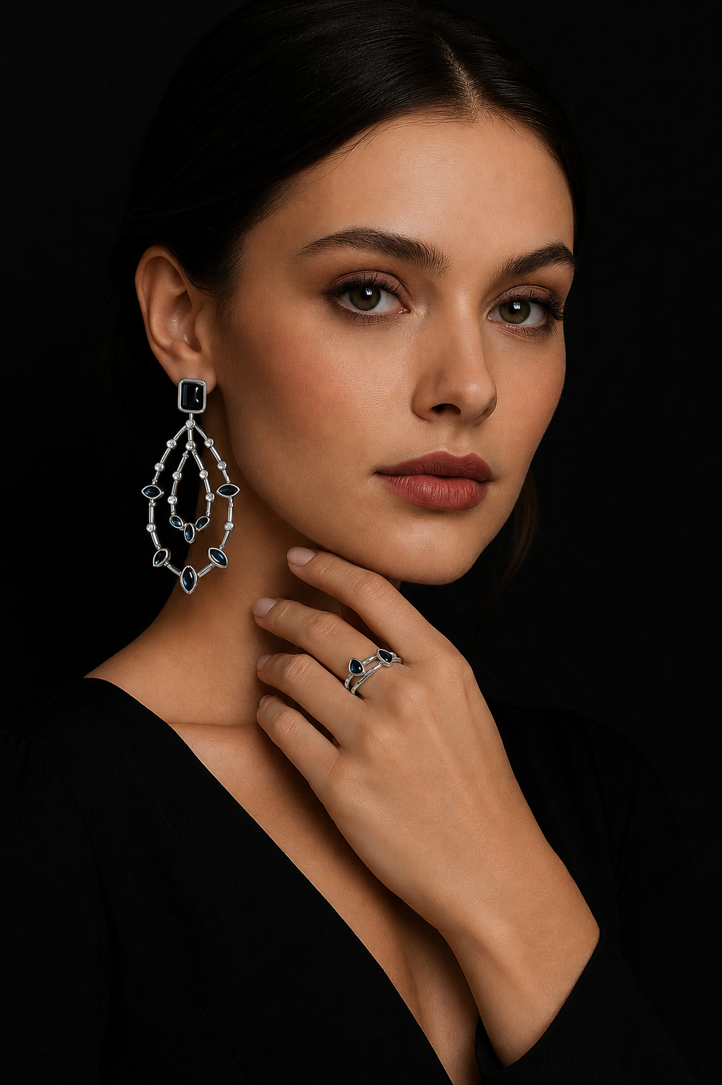 Anillo colección privada Swarovski Eclipse Blue