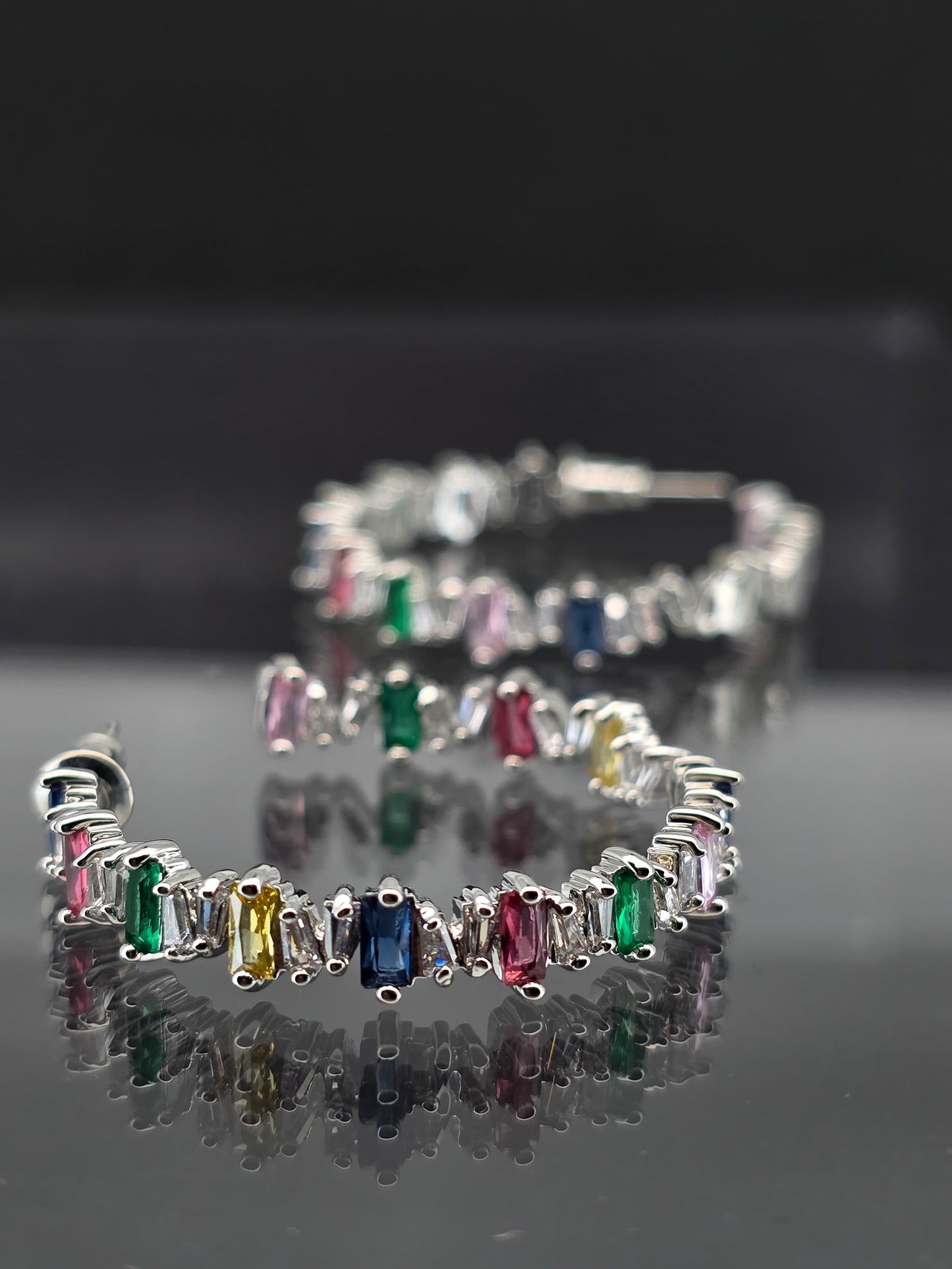 Argollas cristal paves Griegas