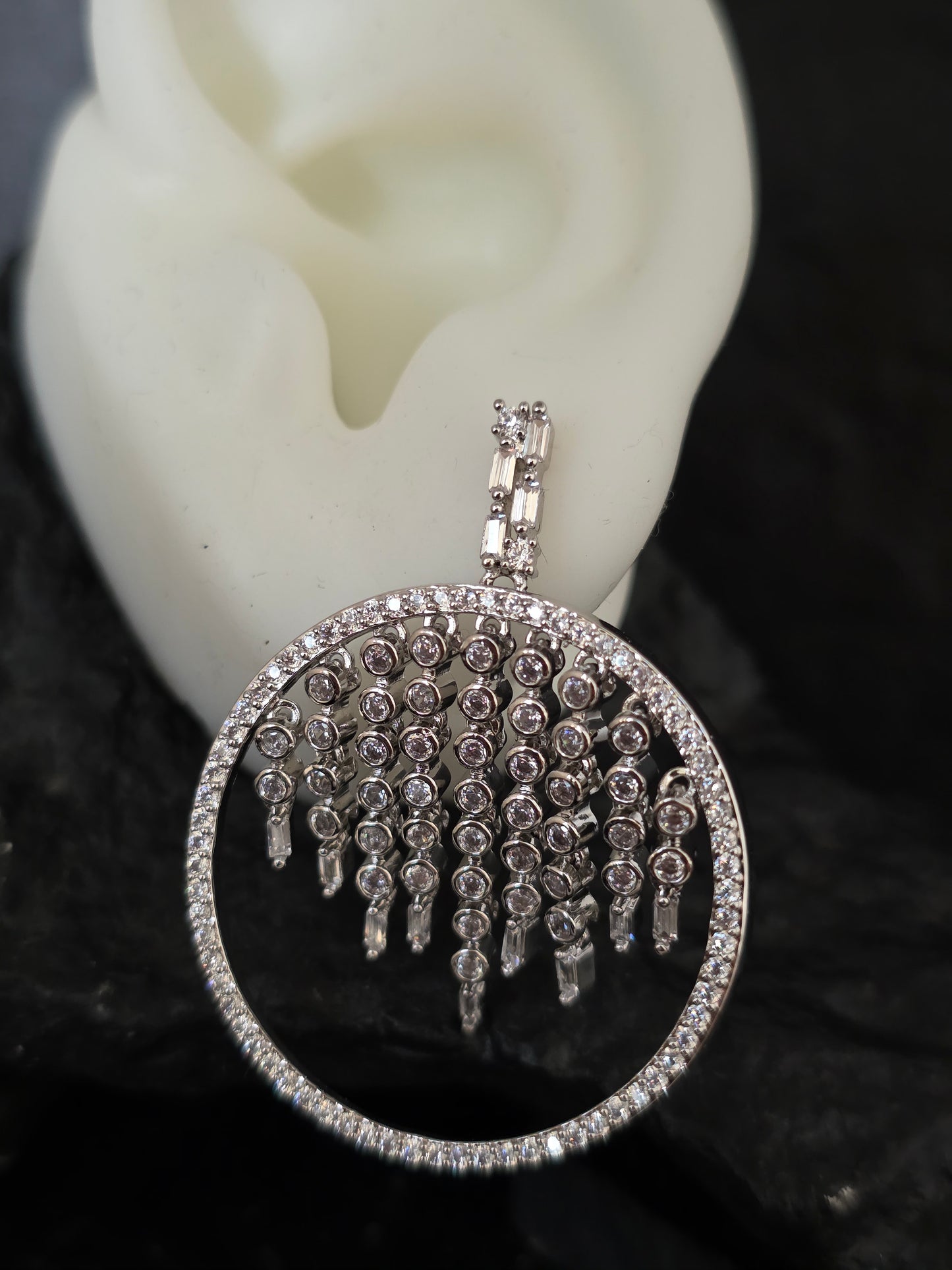 Aros cristal Swarovski Cascada