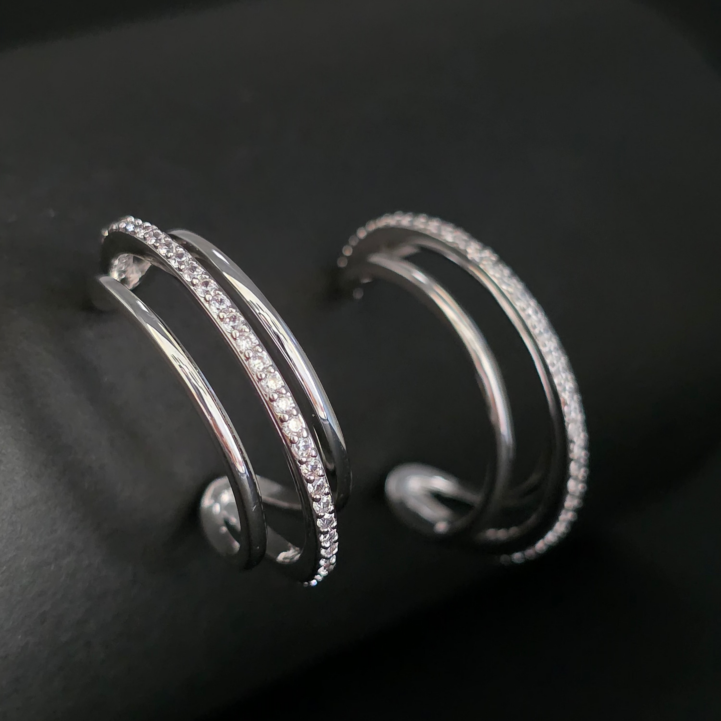 Argollas cristal paves CAMILA