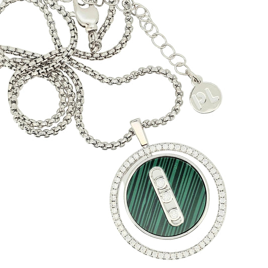 Collar cristal pavés Malaquita