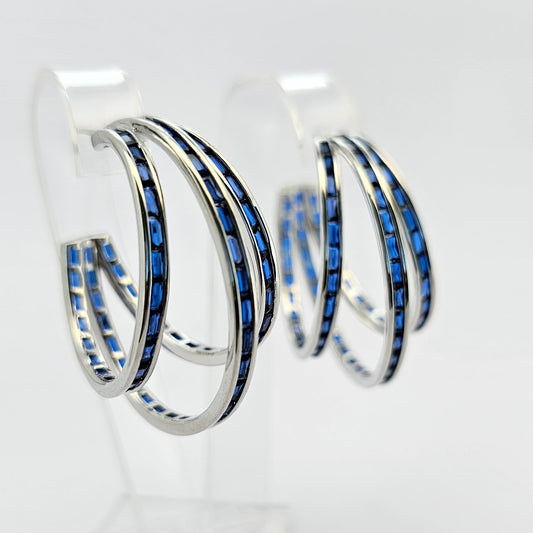 Argollas cristal paves Bony
