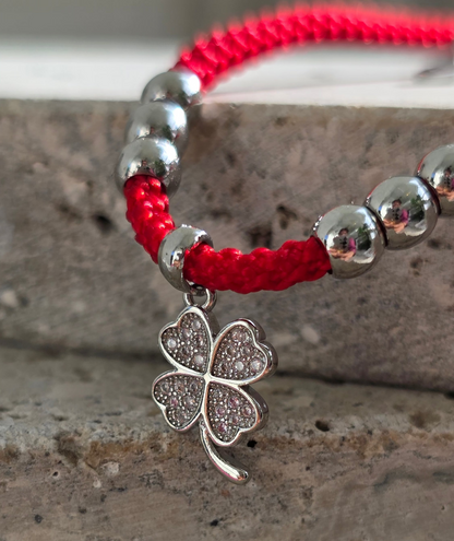 Pulsera Trebol Plateada