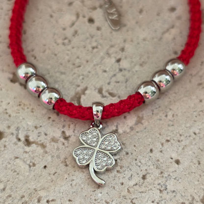 Pulsera Trebol Plateada