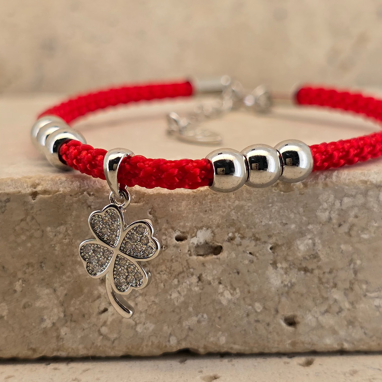 Pulsera Trebol Plateada