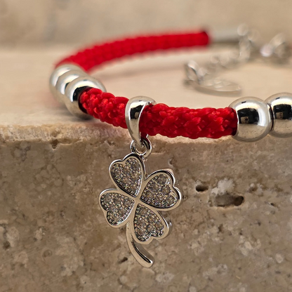 Pulsera Trebol Plateada