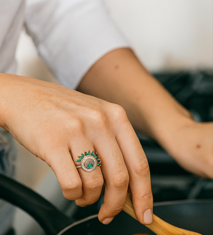 Anillo cristal pavés cinthia