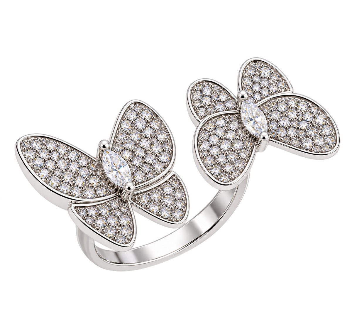 Anillo cristal pavés Mariposa