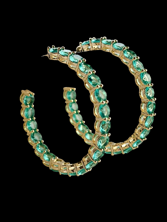 Argollas cristal pavés Poly