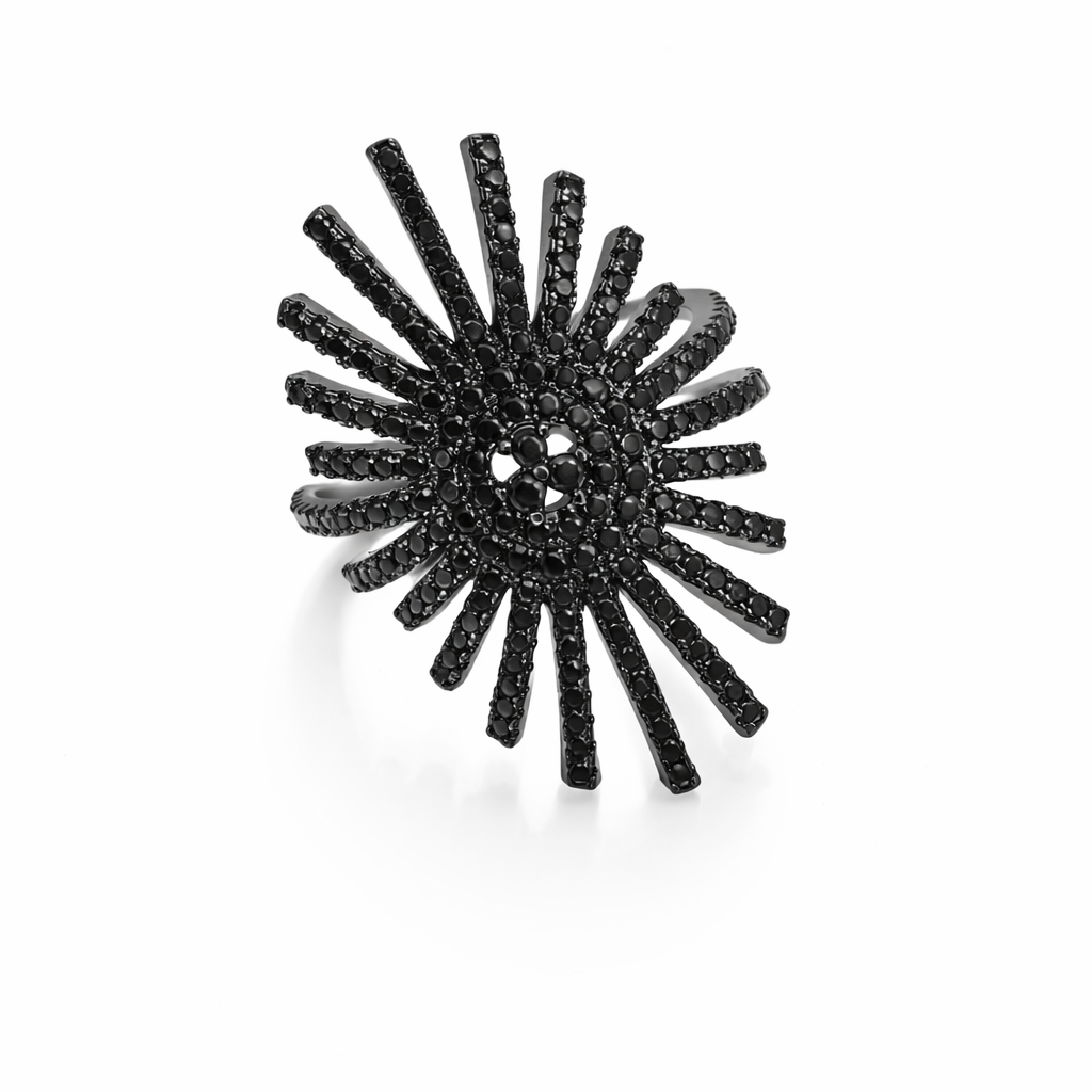 Anillo cristal pavés Black 01