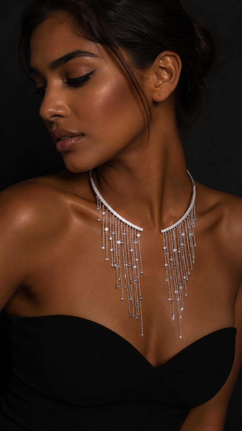 Collar cristal pavés cascada Linux