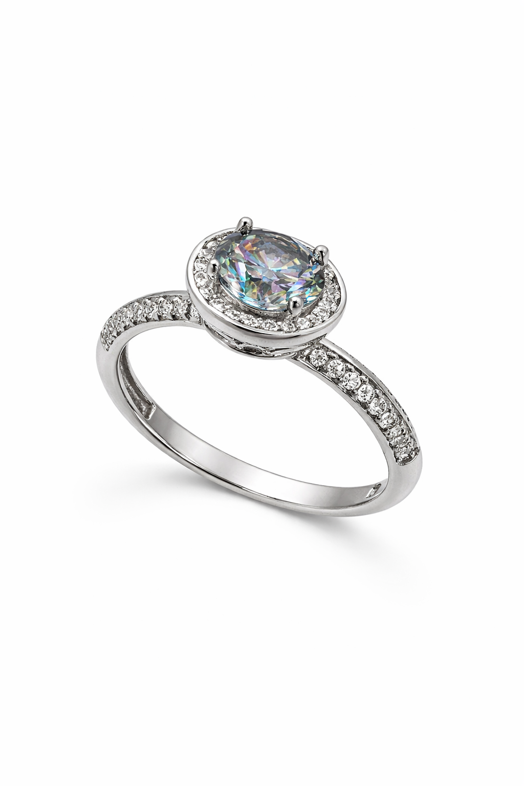Anillo moissanite plata Etoile