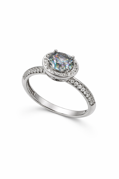 Anillo moissanite plata Etoile