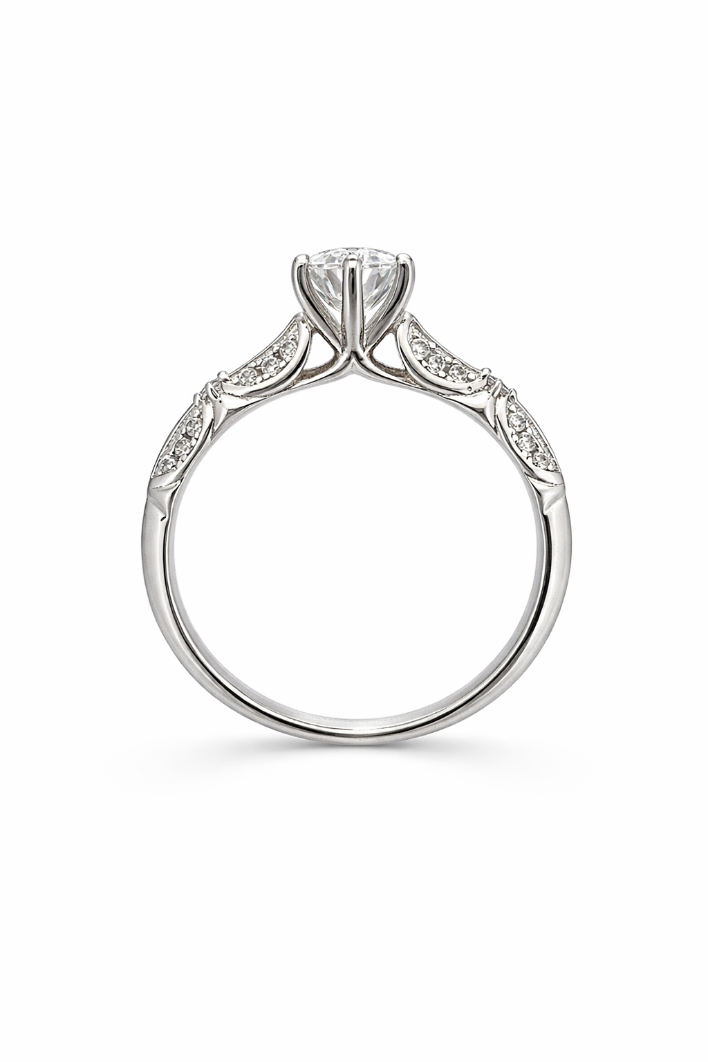 Anillo plata moissanite Aurelia