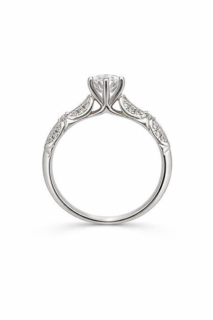 Anillo plata moissanite Aurelia
