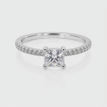 Anillo plata zirconia Paz