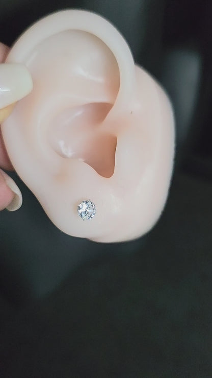 Aros Plata y Cristal Peka