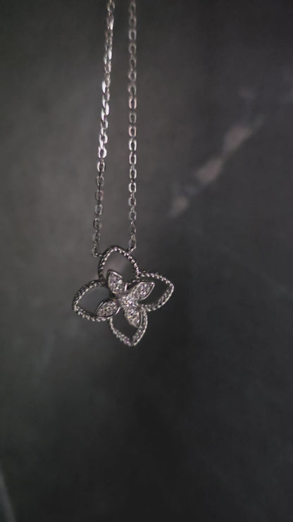 Collar plata Moissanite coin