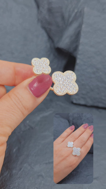 Anillo cristal pavés adaptable Paulina