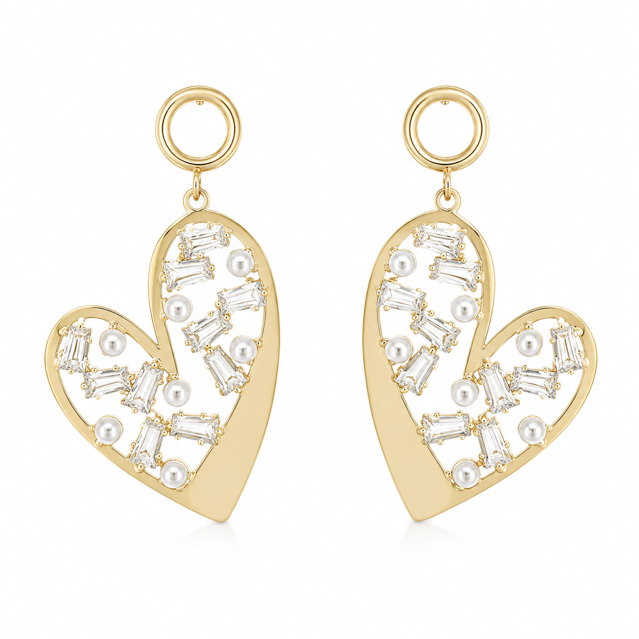 Aros cristal Swarovski corazón