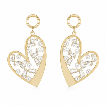 Aros cristal Swarovski corazón