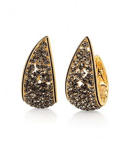 Aros cristal Swarovski Ebano