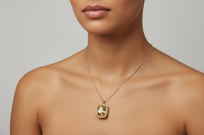 Colgante Swarovski Golden Frame