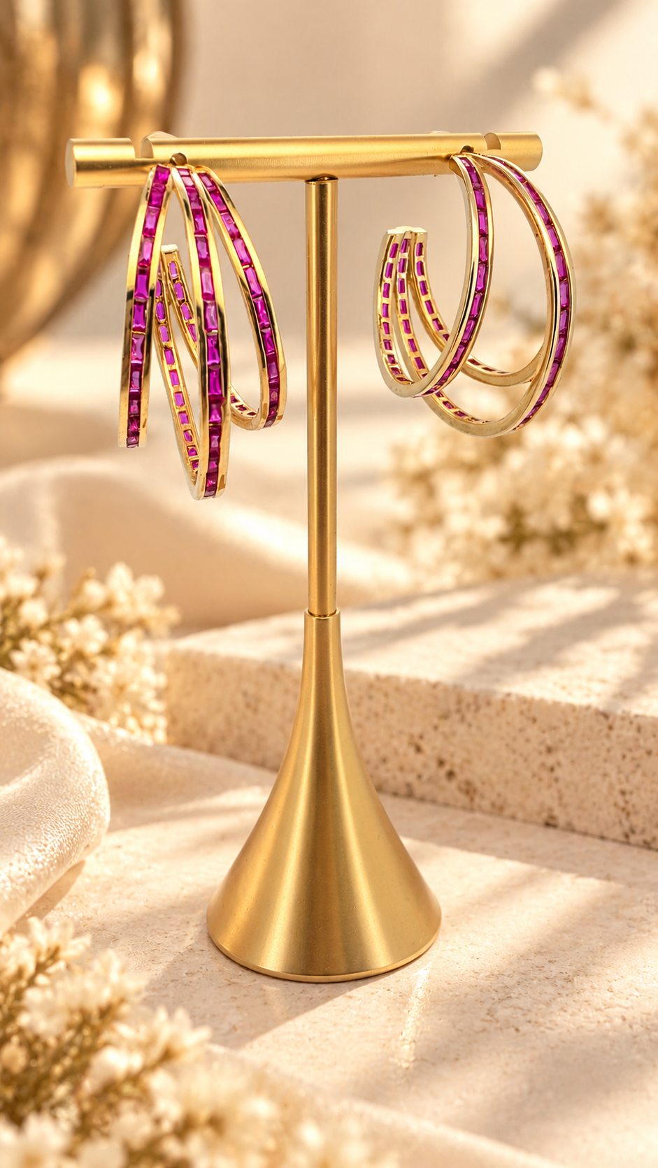Argollas cristal paves Bony