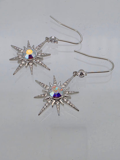 Aros lunar cristal Swarovski