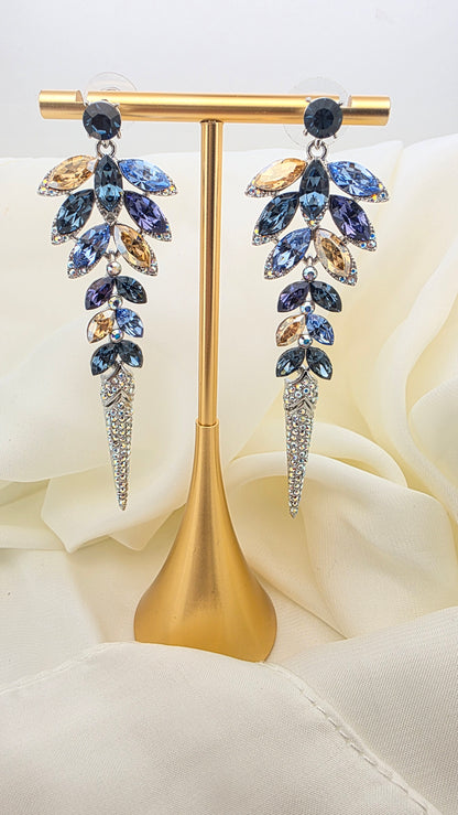Aros cristal Swarovski Cascada min